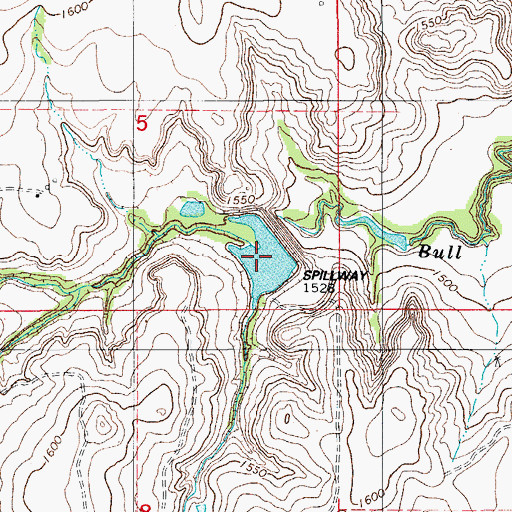 Topographic Map of Cobb Creek Site 2 Reservoir, OK