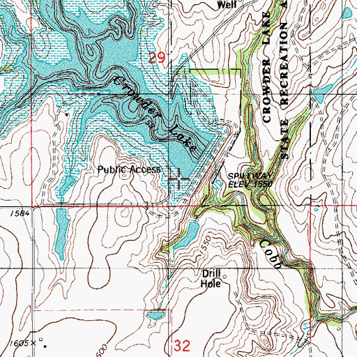 Topographic Map of Cobb Creek Site 1 Reservoir, OK