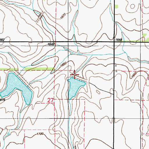 Topographic Map of Upper Elk Creek Site 39 Reservoir, OK