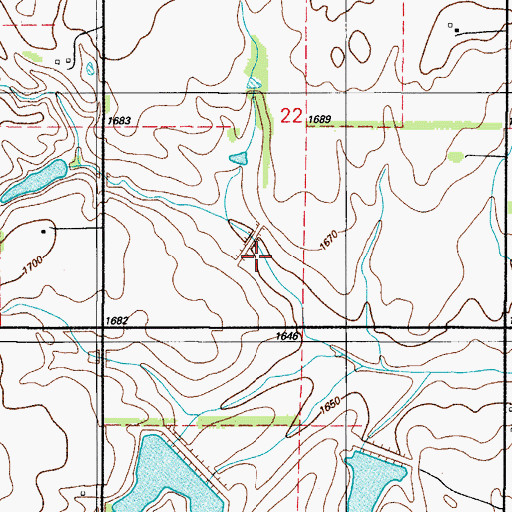 Topographic Map of Upper Elk Creek Site 37 Dam, OK