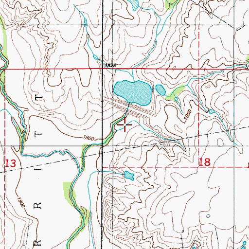 Topographic Map of Upper Elk Creek Site 18 Dam, OK