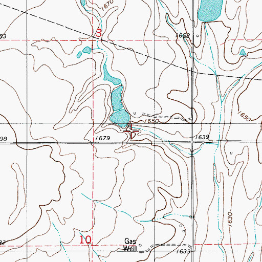 Topographic Map of Upper Elk Creek Site 6 Reservoir, OK