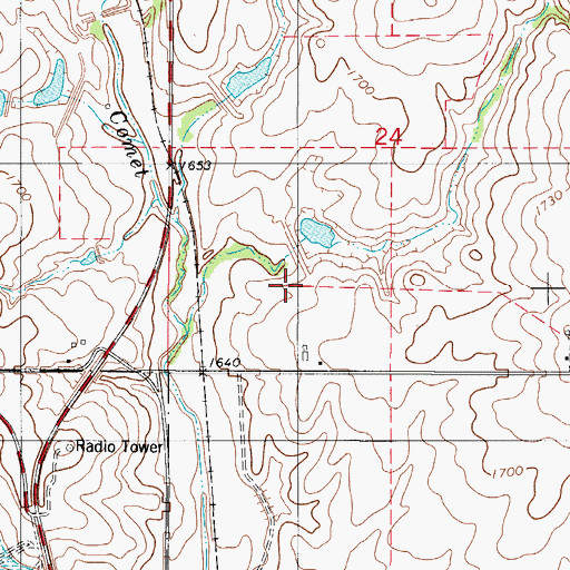 Topographic Map of Butler Laterals Site 3 Dam, OK