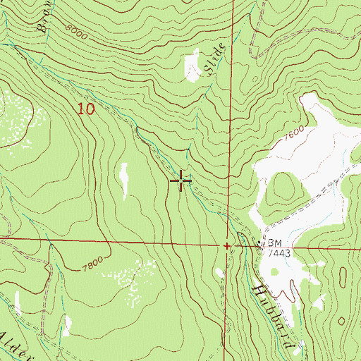 Topographic Map of Slide Creek, CO
