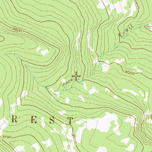 Topographic Map of Terror Trail, CO