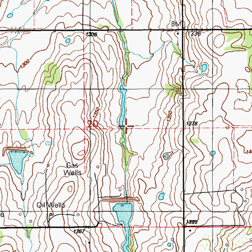 Topographic Map of Tonkawa Creek Site 3 Dam, OK