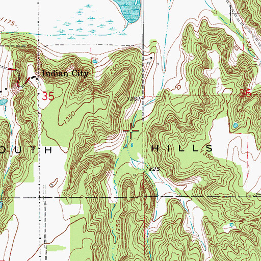 Topographic Map of Tonkawa Creek Site 5 Dam, OK
