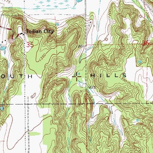 Topographic Map of Tonkawa Creek Site 5 Reservoir, OK