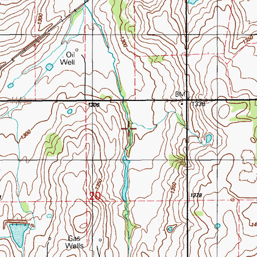Topographic Map of Tonkawa Creek Site 6 Dam, OK