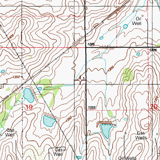 Topographic Map of Tonkawa Creek Site 9 Reservoir, OK