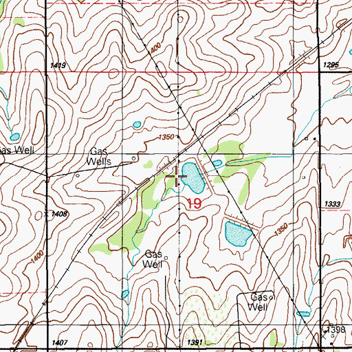 Topographic Map of Tonkawa Creek Site 10 Dam, OK