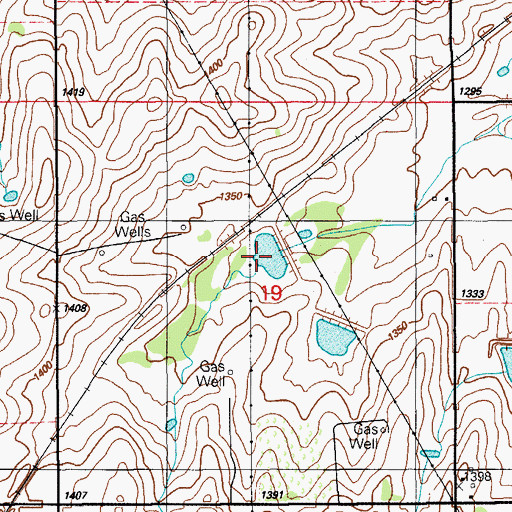 Topographic Map of Tonkawa Creek Site 10 Reservoir, OK