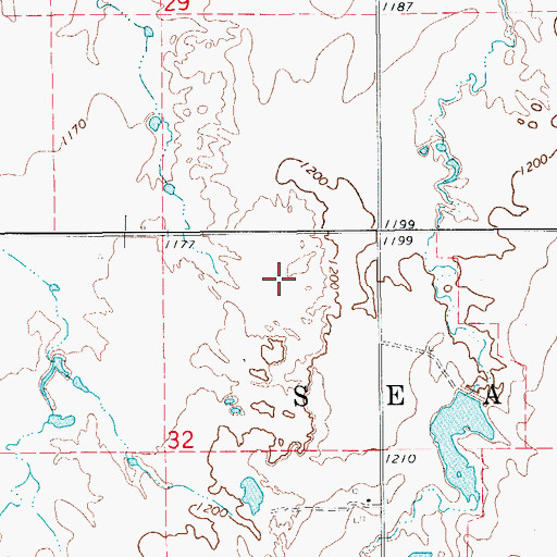 Topographic Map of Tonkawa Creek Site 101 Dam, OK