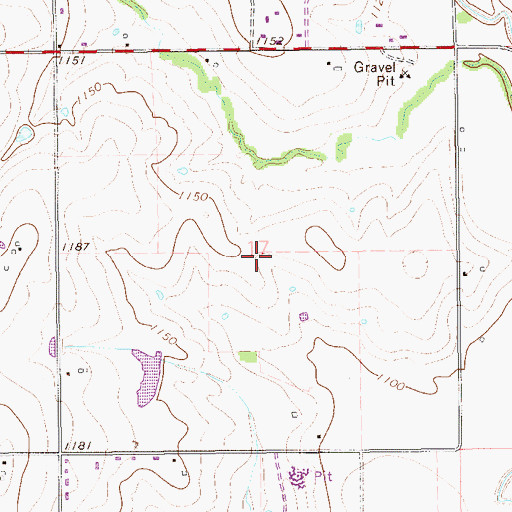 Topographic Map of Bitter Creek Site 1 Dam, OK