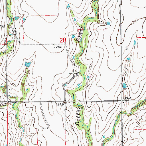 Topographic Map of Bitter Creek Site 6 Dam, OK