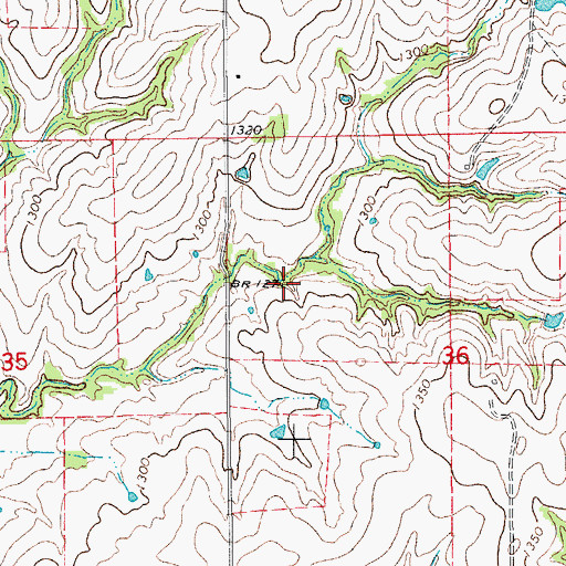 Topographic Map of Bitter Creek Site 8b Reservoir, OK