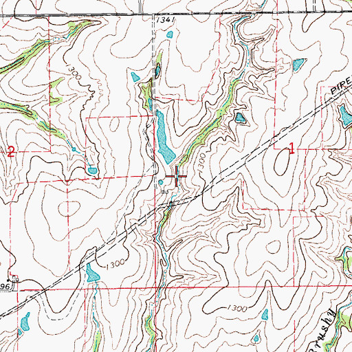 Topographic Map of Bitter Creek Site 10 Dam, OK