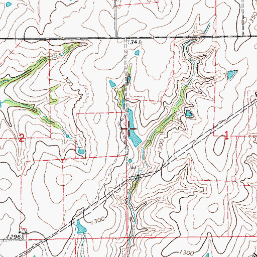 Topographic Map of Bitter Creek Site 10 Reservoir, OK