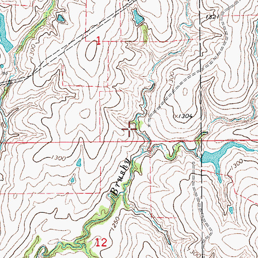 Topographic Map of Bitter Creek Site 11 Reservoir, OK