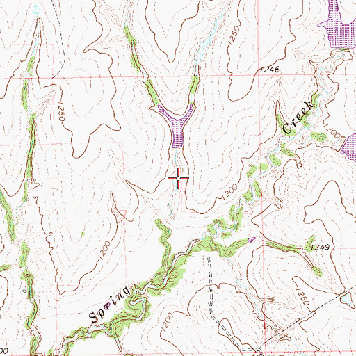 Topographic Map of Bitter Creek Site 14 Reservoir, OK