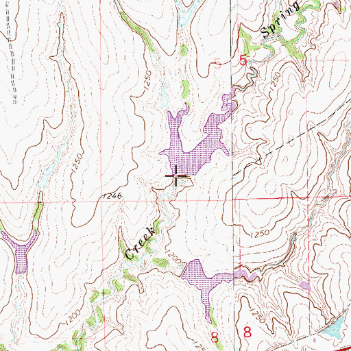 Topographic Map of Bitter Creek Site 15 Dam, OK