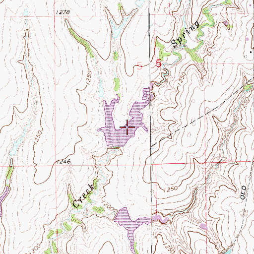 Topographic Map of Bitter Creek Site 15 Reservoir, OK