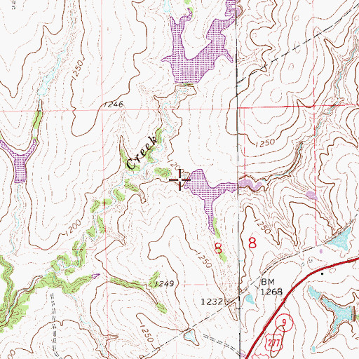 Topographic Map of Bitter Creek Site 16 Dam, OK