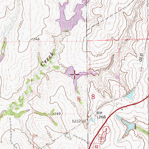 Topographic Map of Bitter Creek Site 16 Reservoir, OK