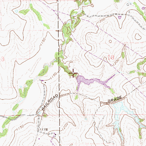 Topographic Map of Bitter Creek Site 17 Dam, OK