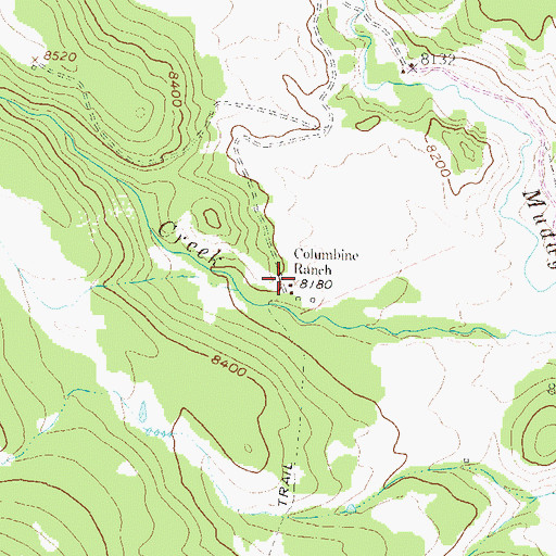 Topographic Map of Columbine Ranch, CO