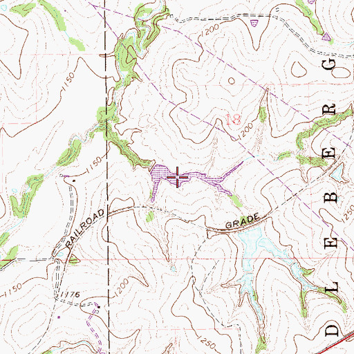 Topographic Map of Bitter Creek Site 17 Reservoir, OK