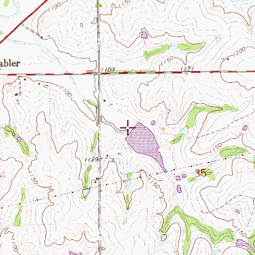 Topographic Map of Bitter Creek Site 20 Dam, OK