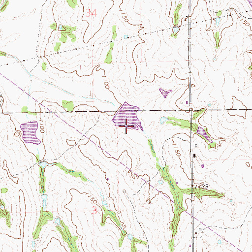 Topographic Map of Bitter Creek Site 22 Dam, OK
