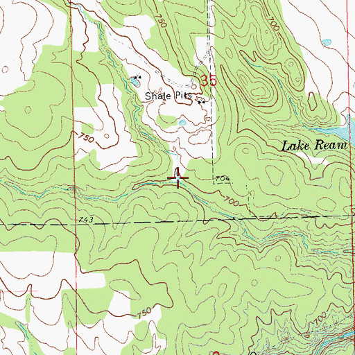 Topographic Map of Lower Clear Boggy Creek Site 17 Dam, OK