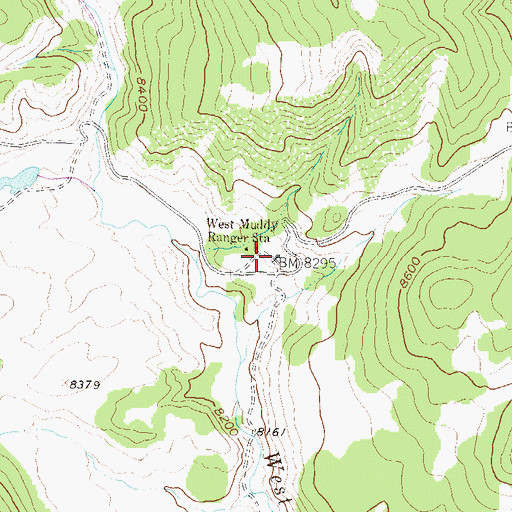 Topographic Map of West Muddy Ranger Station, CO