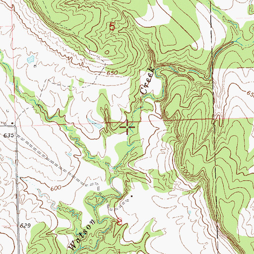 Topographic Map of Lower Clear Boggy Creek Site 25 Reservoir, OK