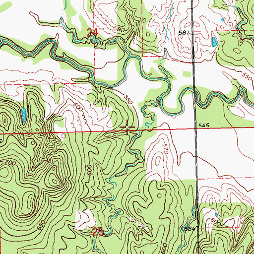 Topographic Map of Lower Clear Boggy Creek Site 8 Dam, OK