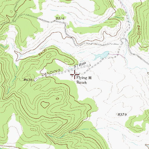 Topographic Map of Flying M Ranch, CO