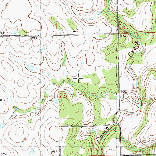 Topographic Map of Lower Black Bear Creek Site 18 Reservoir, OK
