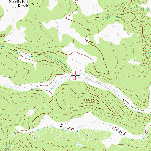 Topographic Map of Beaver Creek, CO