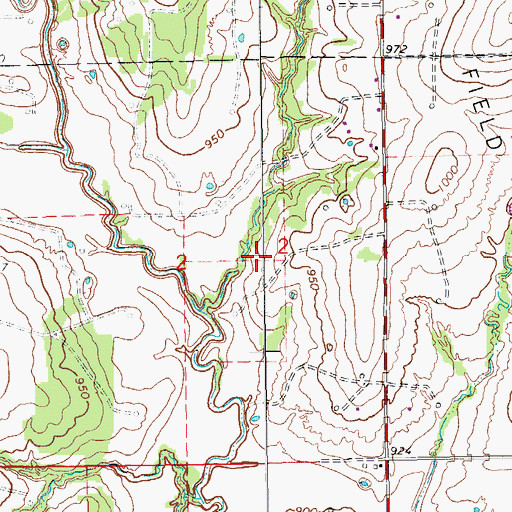 Topographic Map of Wildhorse Creek Site 110 Dam, OK