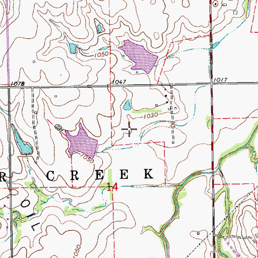Topographic Map of Oknoname 19 Dam, OK