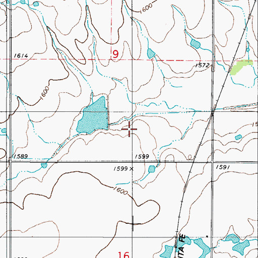 Topographic Map of Upper Elk Creek Site 21 Dam, OK
