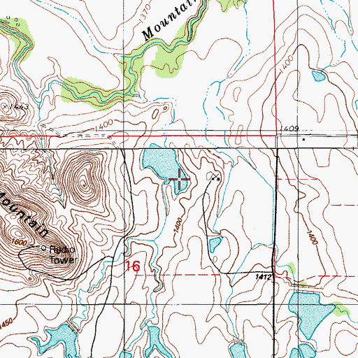 Topographic Map of Saddle Mountain Site 11 Dam, OK