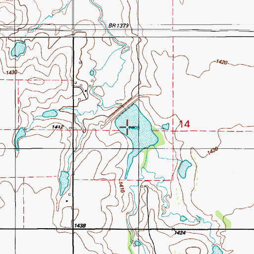 Topographic Map of Saddle Mountain Site 5 Dam, OK