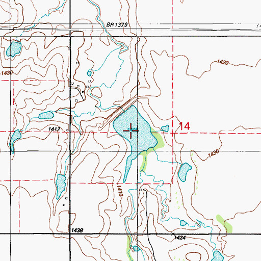 Topographic Map of Saddle Mountain Site 5 Reservoir, OK