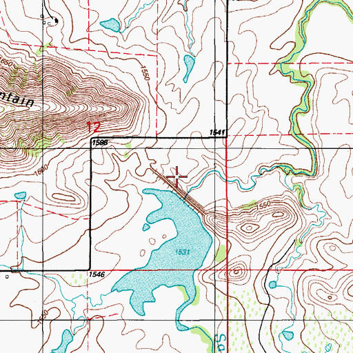 Topographic Map of Saddle Mountain Site 6 Dam, OK
