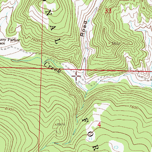 Topographic Map of Road Gulch, CO