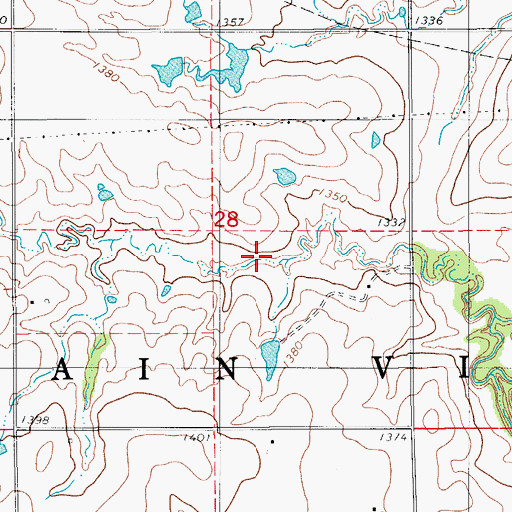 Topographic Map of Saddle Mountain Site 8 Reservoir, OK
