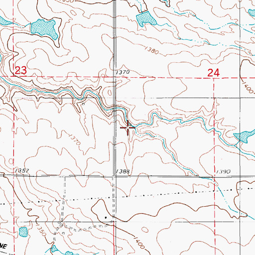 Topographic Map of Saddle Countain Site 101 Reservoir, OK